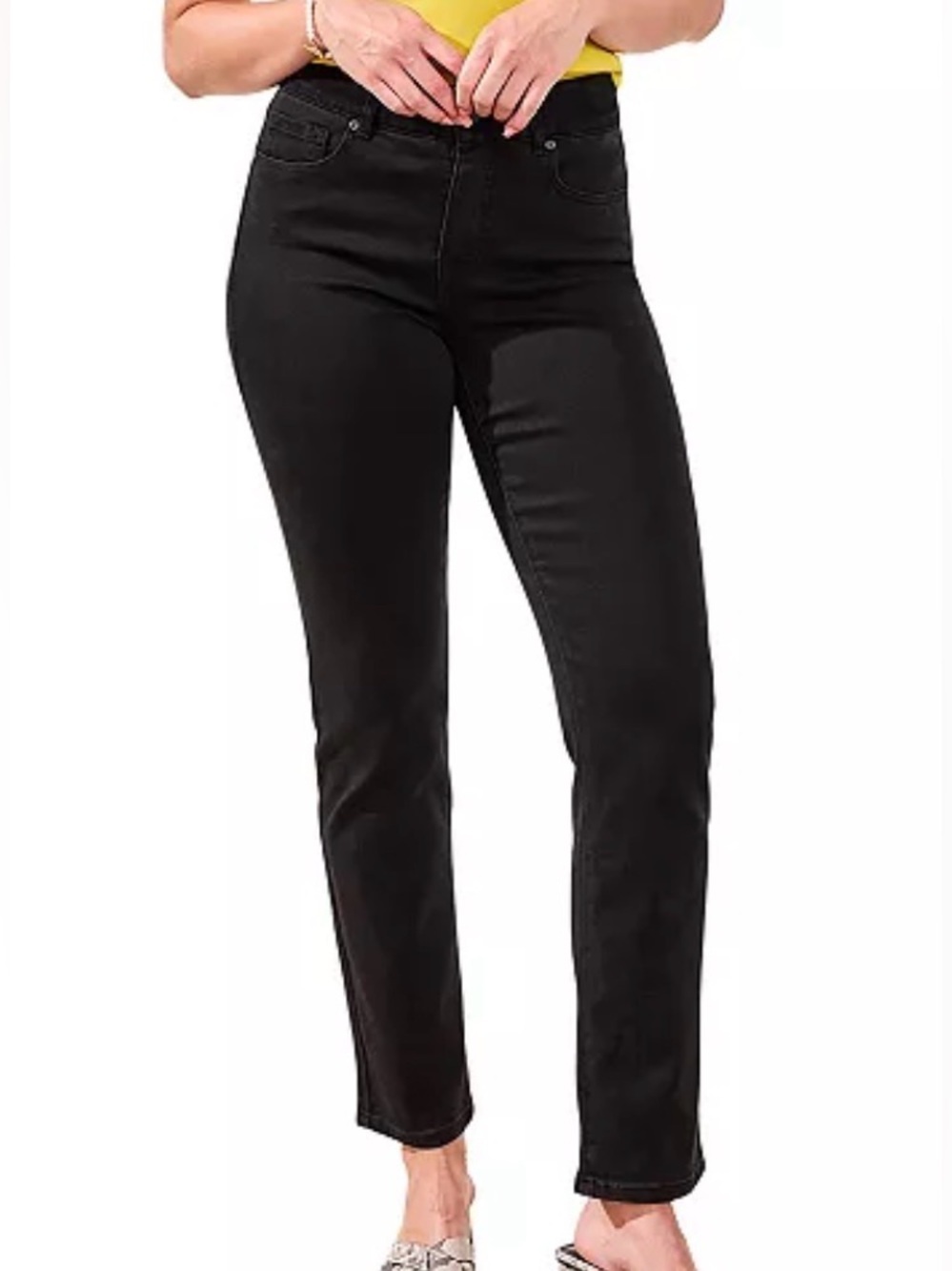 Tribal | Sophia Curvy Straight-Leg Women's Jeans | Black Denim Jeans | NWT